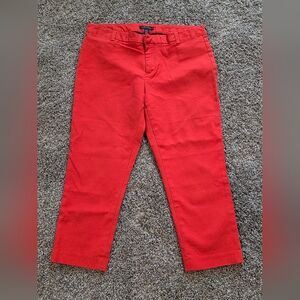 TOMMY HILFIGER Red Ankle Chino Pants Womens Size 12